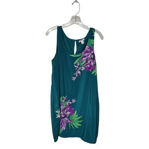 Old‎ Navy Tropical Tank Dress Size L Knee Length Beachy Fairy Preppy Vibrant